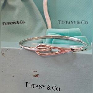 ♾️Tiffany & Co. Infinity Double Loop Sterling Silver 925 Cuff Bangle Bracelet ♾️